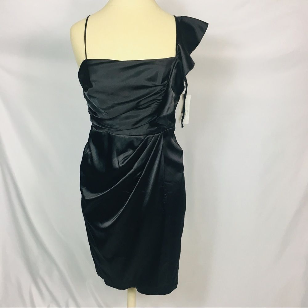 Maria Bonita Black OneShoulder CocktailParty‎ Dress